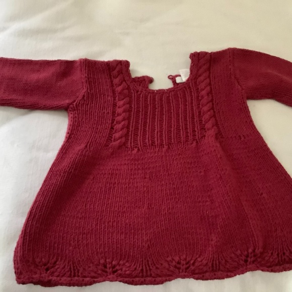 Moby Goby girls maroon cotton swing sweater - Picture 8 of 8